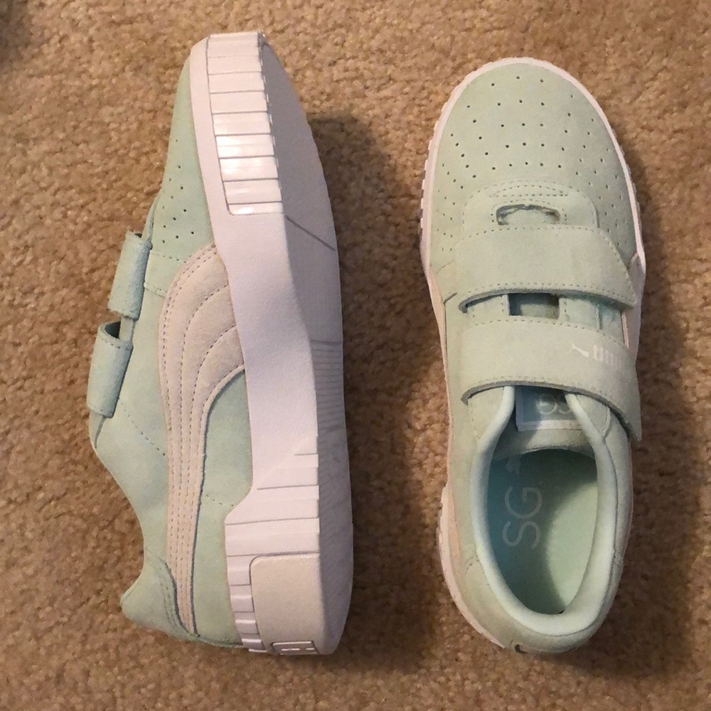 Selena Gomez Baby Blue Puma Sneakers Velcro NEW